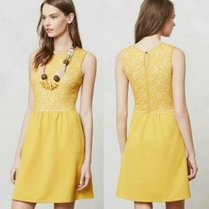 Yellow Lace Dress with Pockets - Maeve